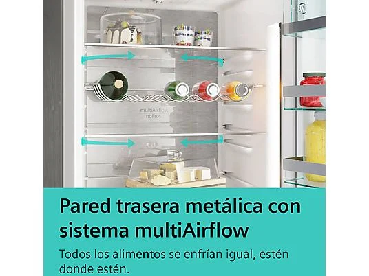 Frigorífico combi - Siemens KG39NAIBT, No Frost, 203 cm, 363 l, Cajón HyperFresh 0 ºC, Iluminación LED, Inox – Image 5