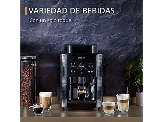 Cafetera superautomática - Krups Roma EA81K870, 1450 W, 15 bar, 1.7 L, 3 temperaturas, 2 tazas, Sistema Thermoblock, Kit de limpieza incluido, Negro – Image 6