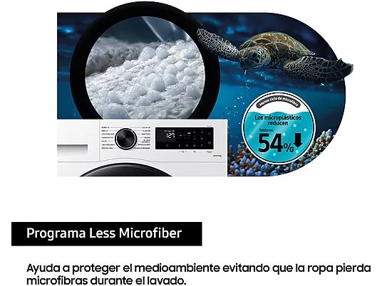 Lavadora carga frontal - Samsung WW90CGC04DAEEC, 9 kg, 1400 rpm, EcoBubble™, Función WiFi con SmartThings, Blanco – Image 6