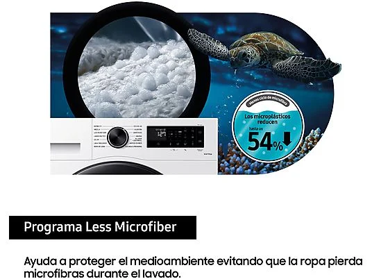 Lavadora carga frontal - Samsung WW80CGC04DAEEC, 8 kg, 1400 rpm, EcoBubble™, Función WiFi con SmartThings, Blanco – Image 4