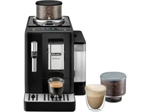 Cafetera superautomática - De'Longhi Rivelia EXAM440.35.B, Molinillo integrado, Espumador leche, Táctil, 4 perfiles, 8 recetas, 19bar, 1450W, Negro