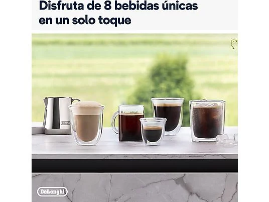 Cafetera superautomática - De'Longhi Rivelia EXAM440.35.B, Molinillo integrado, Espumador leche, Táctil, 4 perfiles, 8 recetas, 19bar, 1450W, Negro – Image 6