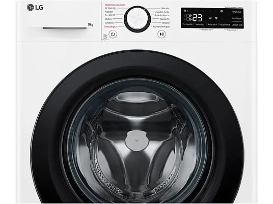 Lavadora carga frontal - LG F4WR5009A6W, Serie 500, 9kg, 1400rpm, 12 programas, AI Direct Drive™, vapor Steam™, Blanco – Image 9