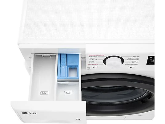 Lavadora carga frontal - LG F4WR5009A6W, Serie 500, 9kg, 1400rpm, 12 programas, AI Direct Drive™, vapor Steam™, Blanco – Image 10