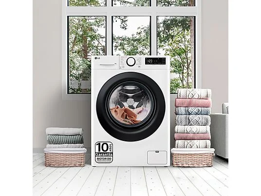Lavadora carga frontal - LG F4WR5009A6W, Serie 500, 9kg, 1400rpm, 12 programas, AI Direct Drive™, vapor Steam™, Blanco – Image 13