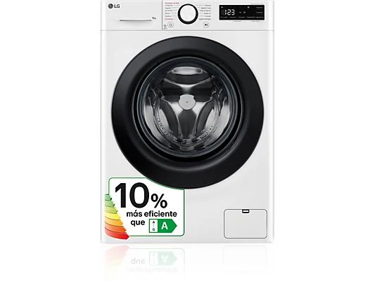 Lavadora carga frontal - LG F4WR5009A6W, Serie 500, 9kg, 1400rpm, 12 programas, AI Direct Drive™, vapor Steam™, Blanco