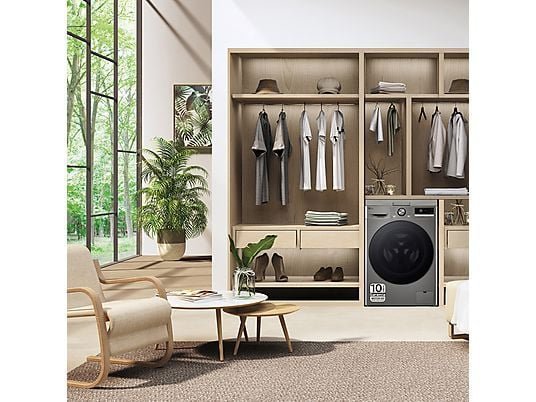 Lavadora carga frontal - LG F4WR7009AGS, Serie 700, 9 kg, 1400 rpm, 14 Programas, AI Direct Drive™, TurboWash™360˚, Inox – Image 13