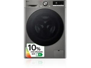 Lavadora carga frontal – LG F4WR7009AGS, Serie 700, 9 kg, 1400 rpm, 14 Programas, AI Direct Drive™, TurboWash™360˚, Inox