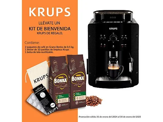 Cafetera superautomática - Krups Roma EA81K870, 1450 W, 15 bar, 1.7 L, 3 temperaturas, 2 tazas, Sistema Thermoblock, Kit de limpieza incluido, Negro – Image 2