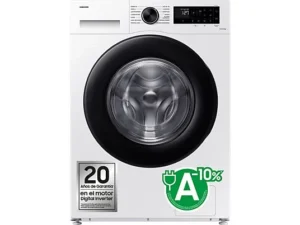 Lavadora carga frontal – Samsung WW90CGC04DAEEC, 9 kg, 1400 rpm, EcoBubble™, Función WiFi con SmartThings, Blanco