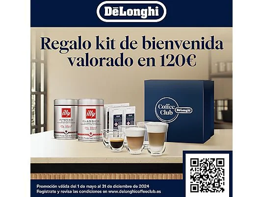 Cafetera superautomática - De'Longhi Rivelia EXAM440.35.B, Molinillo integrado, Espumador leche, Táctil, 4 perfiles, 8 recetas, 19bar, 1450W, Negro – Image 2