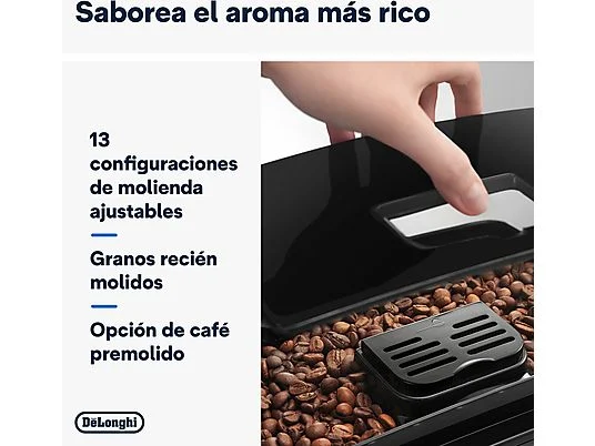 Cafetera superautomática - De'Longhi Magnifica S ECAM22.113.B, Molinillo integrado, Sistema Thermoblock, Vaporizador, 1450 W, 15 bar, Negro – Image 3