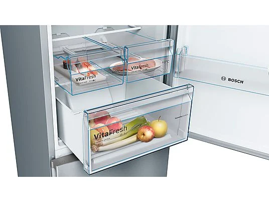 Frigorífico combi - Bosch KGN39VIEA, No frost, 203 cm, 368 l, Cajón VitaFresh, EasyAccess, Inox antihuellas – Image 7