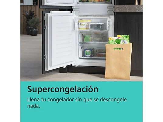 Frigorífico americano - Siemens KF96NVPEA, No Frost, 183 cm, 605 l, Cajón HyperFresh, SuperRefrigeración, Iluminación LED, Inox – Image 9