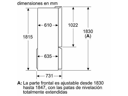 Frigorífico americano - Siemens KF96NVPEA, No Frost, 183 cm, 605 l, Cajón HyperFresh, SuperRefrigeración, Iluminación LED, Inox – Image 12