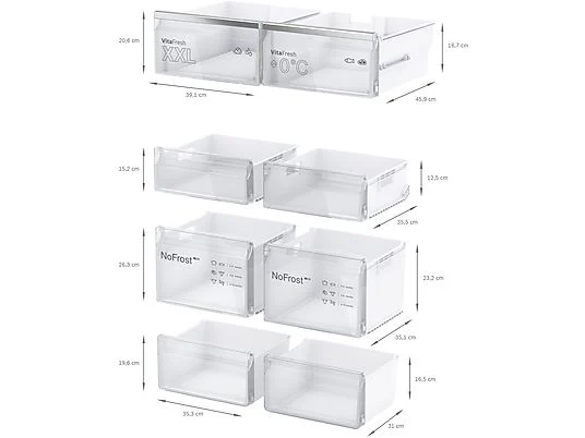 Frigorífico americano - Bosch KFN96APEA, No Frost, 183 cm, 605 l, Capacidad XXL, Cajón BigBox, Inox – Image 13