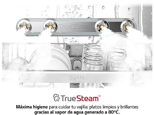 Lavavajillas - LG DF365FPS, 14 servicios, 10 programas, 60 cm, Lavado a vapor, Tercera bandeja, Truesteam™, QuadWash™, Acero inoxidable Antihuellas – Image 5