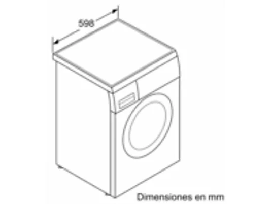 Lavadora carga frontal - Bosch WUU28T63ES, 8 kg, 1.400 rpm, 15 programas, Motor Eco Silence, Activewater, Blanco – Image 7